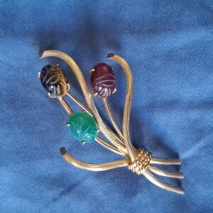 Vintage, Goldtone Scarab Brooch